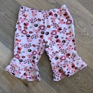 Oilily Pink Flare Leggings with Bird Pattern, 12-18months